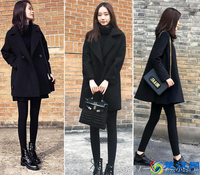 冬天穿黑色大衣，配哪种打底色更好看？
