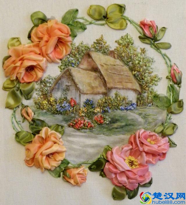 手工刺绣：绝美的32款丝带绣、缎带绣作品，像鲜花一样美丽