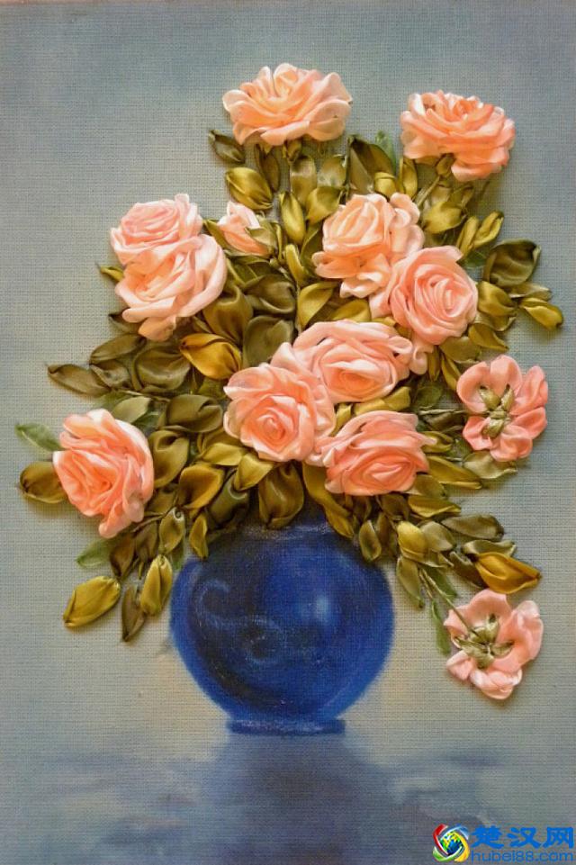 手工刺绣：绝美的32款丝带绣、缎带绣作品，像鲜花一样美丽