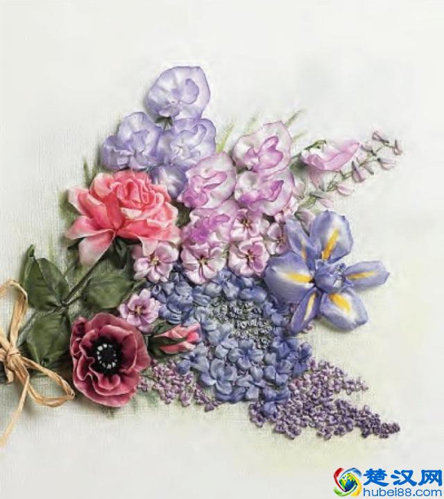 手工刺绣：绝美的32款丝带绣、缎带绣作品，像鲜花一样美丽
