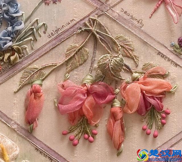 手工刺绣：绝美的32款丝带绣、缎带绣作品，像鲜花一样美丽