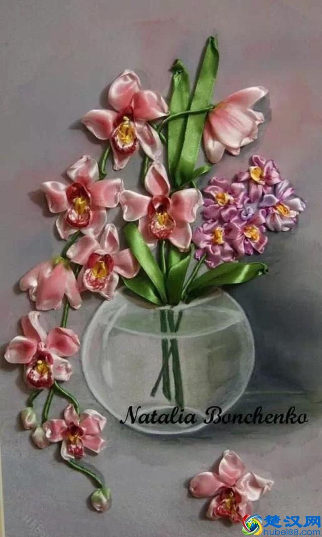 手工刺绣：绝美的32款丝带绣、缎带绣作品，像鲜花一样美丽