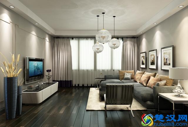 黑色地板，效果图看起来并不黑/青岛金玉良缘119平参考