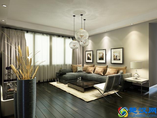 黑色地板，效果图看起来并不黑/青岛金玉良缘119平参考