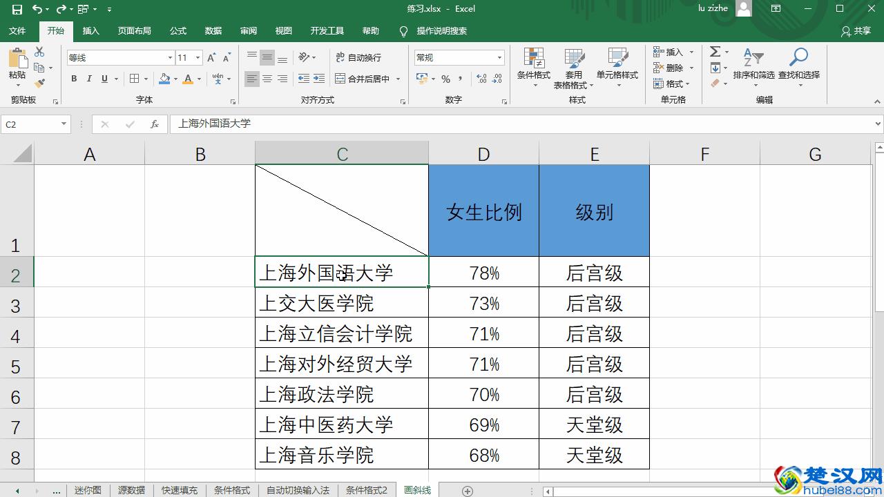 如何为Excel中的表格表头添加斜线和文字？这才是正确的添加方式
