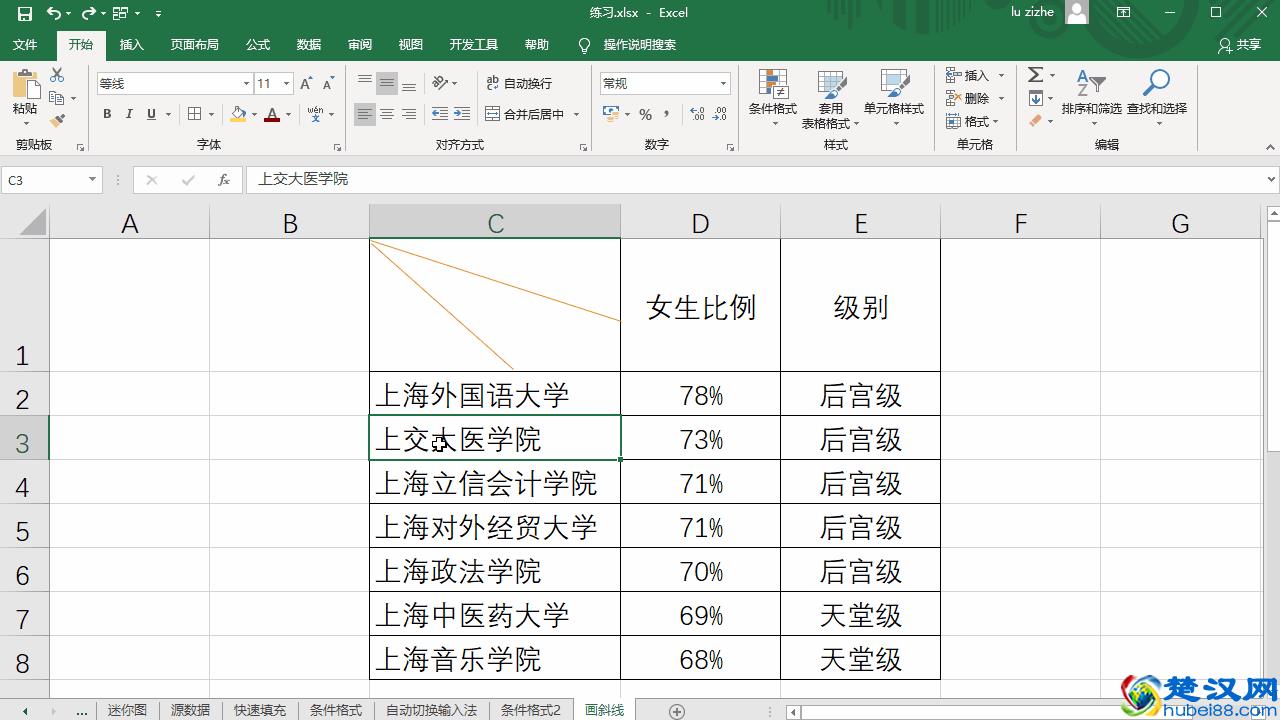 如何为Excel中的表格表头添加斜线和文字？这才是正确的添加方式