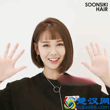 天热时短发扎起来，一样的漂亮！