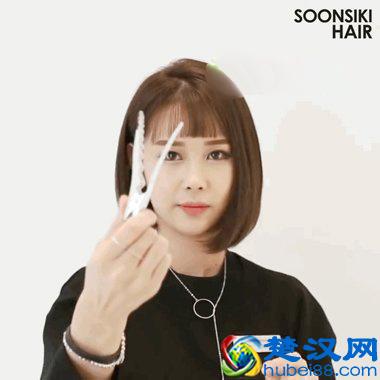 天热时短发扎起来，一样的漂亮！