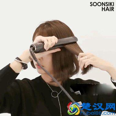 天热时短发扎起来，一样的漂亮！