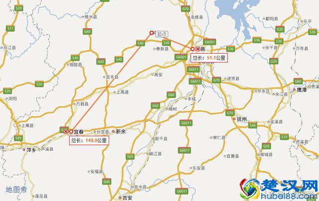 江西省宜春市市中心,地图上为何在偏远的一角?