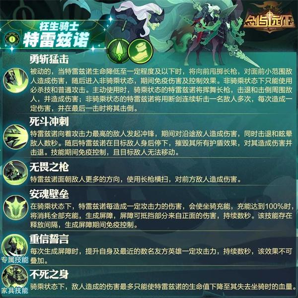 剑与远征游戏特雷兹诺技能图一览