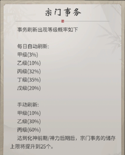 《一念逍遥》宗门事务刷新攻略 一念逍遥宗门事务刷新技巧分享3