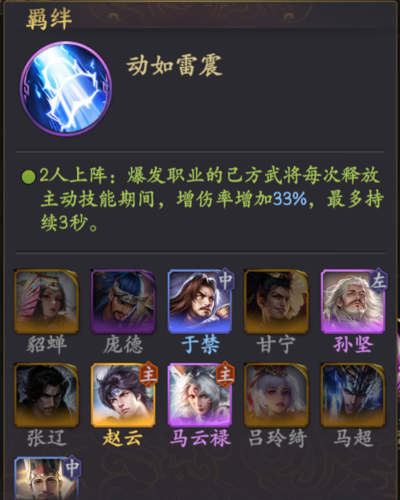 《乱世逐鹿》开荒阵容推荐 乱世逐鹿新手开荒阵容搭配推荐3