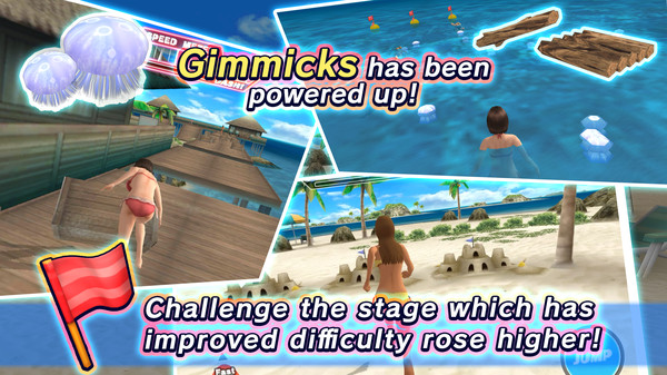 天堂沙滩旗与比基尼