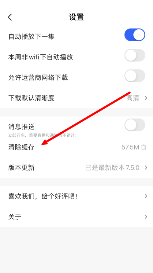 央视影音如何清除缓存