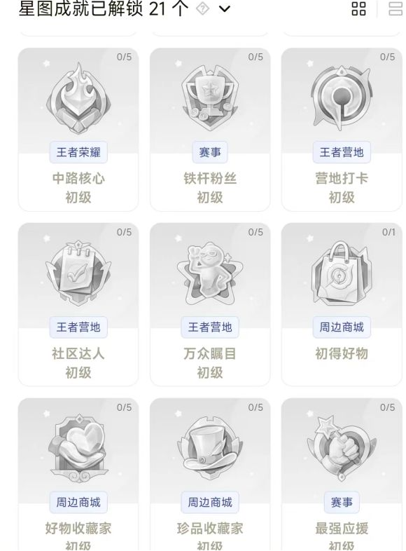 王者荣耀星会员成就有哪些