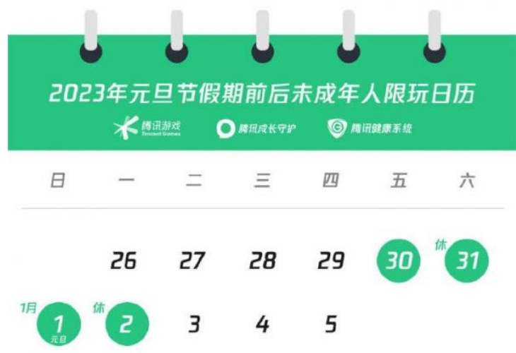 1672284652872572.png 未成年人元旦每日限玩游戏1小时怎么回事