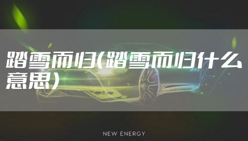 踏雪而归（踏雪而归什么意思）