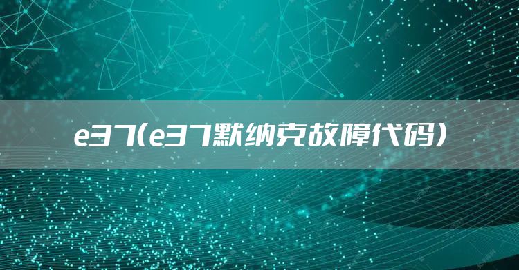 e37（e37默纳克故障代码）