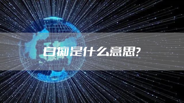 白痴是什么意思？