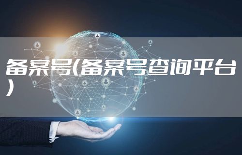 备案号（备案号查询平台）