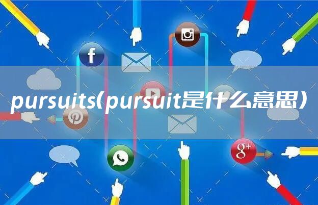 pursuits（pursuit是什么意思）