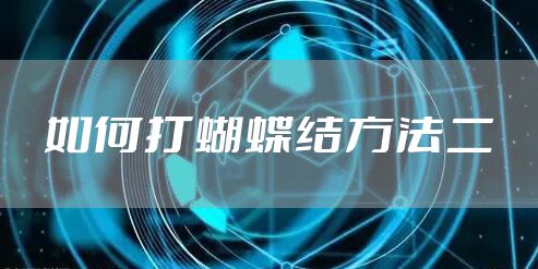 如何打蝴蝶结方法二