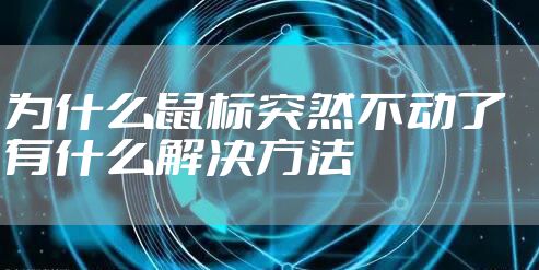 为什么鼠标突然不动了   有什么解决方法