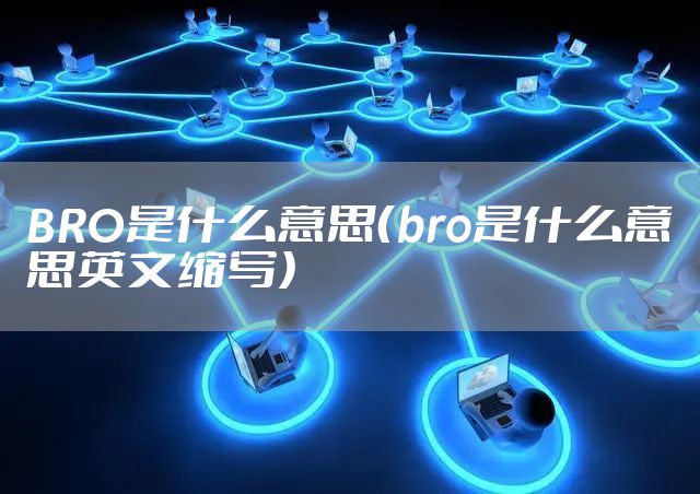 BRO是什么意思（bro是什么意思英文缩写）