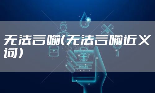 无法言喻(无法言喻近义词)