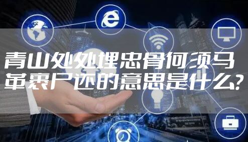 青山处处埋忠骨何须马革裹尸还的意思是什么？