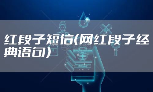 红段子短信（网红段子经典语句）