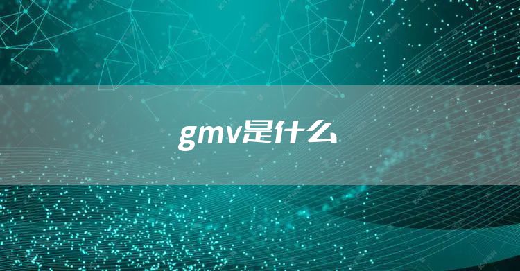 gmv是什么