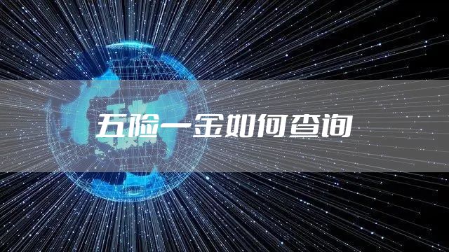 五险一金如何查询