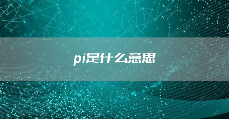 pi是什么意思