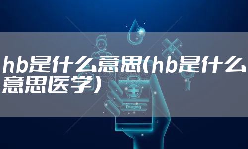hb是什么意思(hb是什么意思医学)
