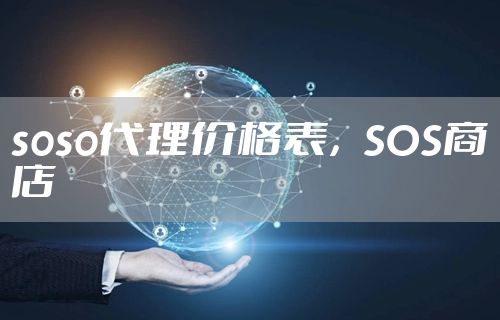 soso代理价格表，SOS商店
