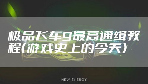 极品飞车9最高通缉教程（游戏史上的今天）
