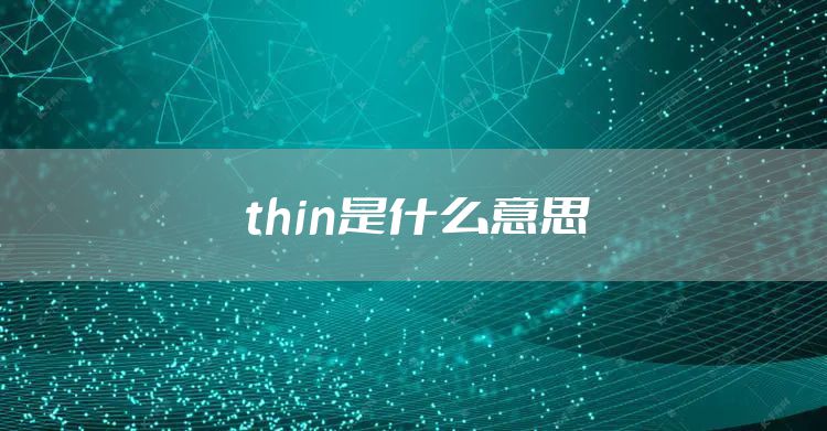 thin是什么意思