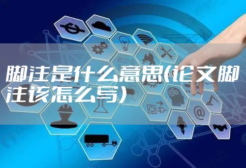 脚注是什么意思（论文脚注该怎么写）