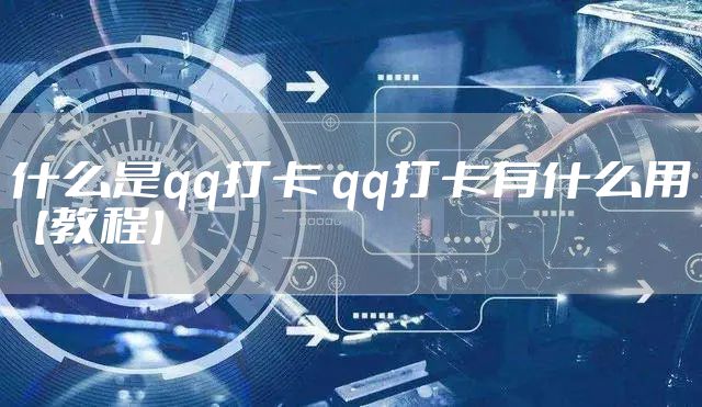 什么是qq打卡 qq打卡有什么用【教程】