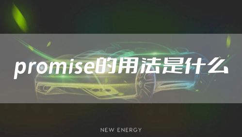 promise的用法是什么