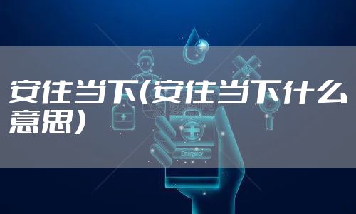 安住当下（安住当下什么意思）