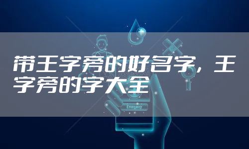 带王字旁的好名字，王字旁的字大全