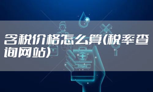 含税价格怎么算(税率查询网站)