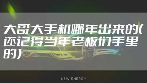 大哥大手机哪年出来的(还记得当年老板们手里的)