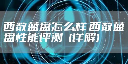 西数蓝盘怎么样 西数蓝盘性能评测【详解】