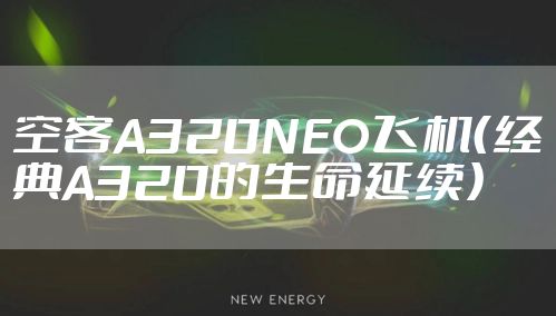 空客A320NEO飞机（经典A320的生命延续）