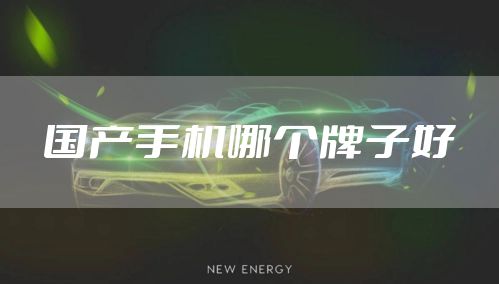 国产手机哪个牌子好