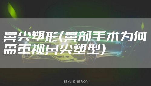 鼻尖塑形（鼻部手术为何需重视鼻尖塑型）